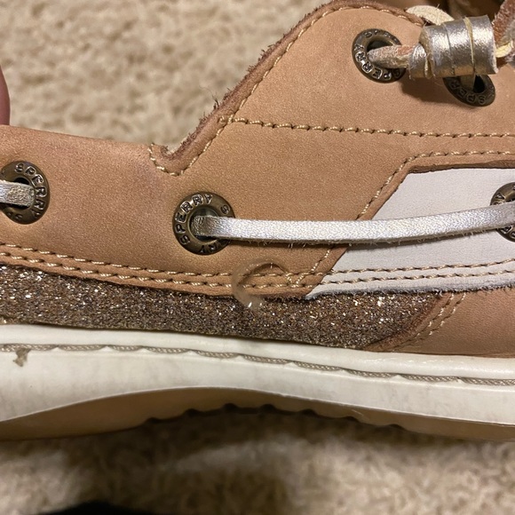Womens Glitter Sperry Boat Shoes - Picture 7 of 7